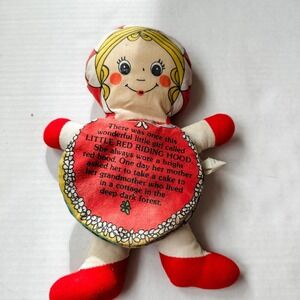 Little Red Riding Hood 1978 Cloth Story Book Doll‎ Protect-O Reliance
